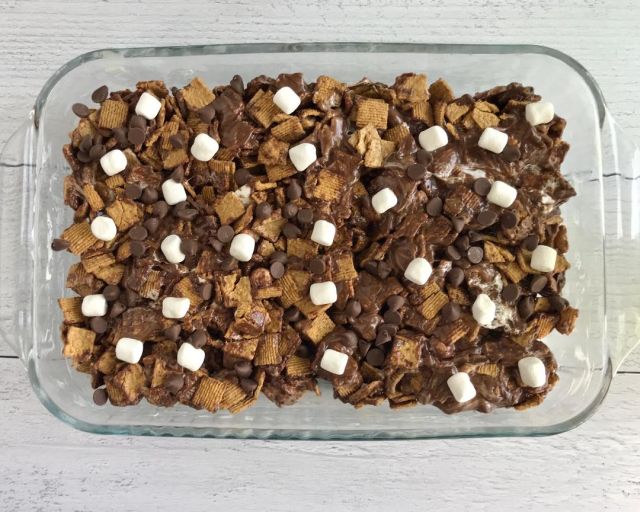 S'mores Bars Recipe ready to cut and serve