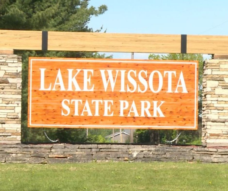 Lake Wissota State Park sign