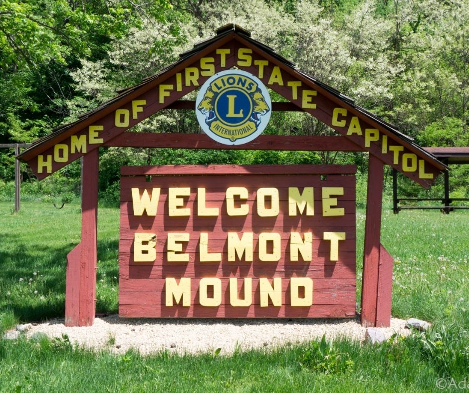 belmont mound state park sign