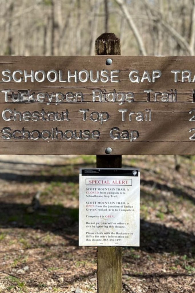Great Smoky Mountains National Park Schoolhouse Gap Trail