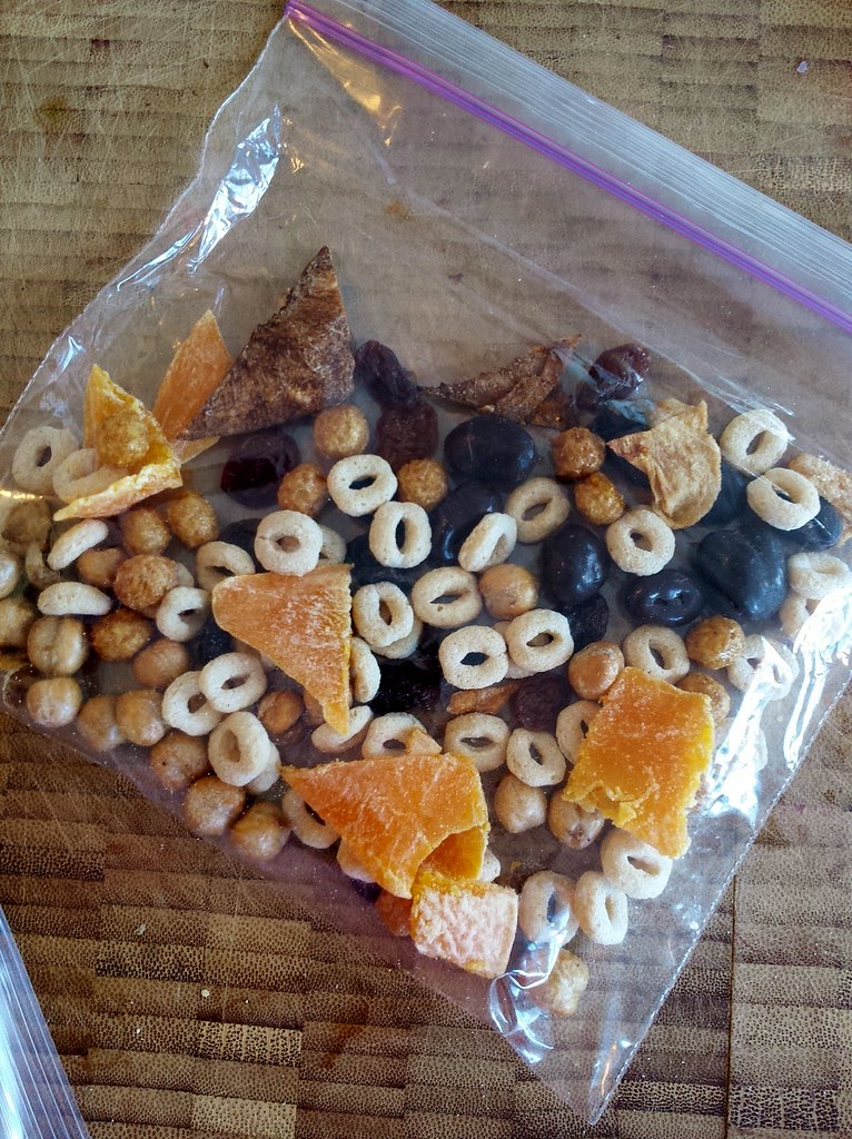 Car Camping for Seniors pack healthy snack such as trail mix and granola bars