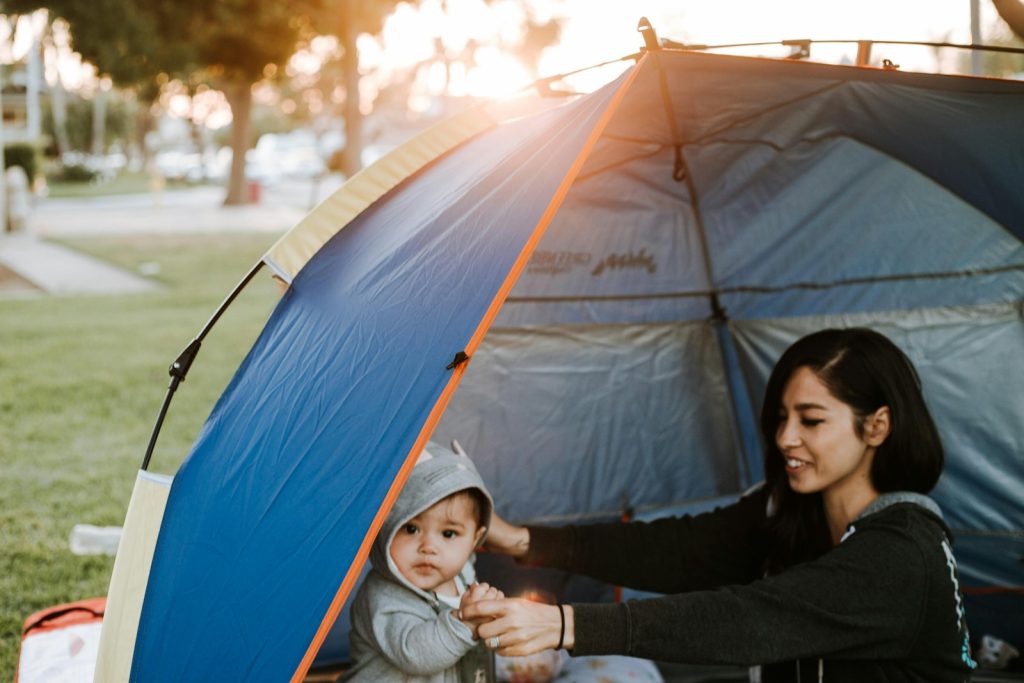 Car Camping with Baby a tent is necessary with a baby