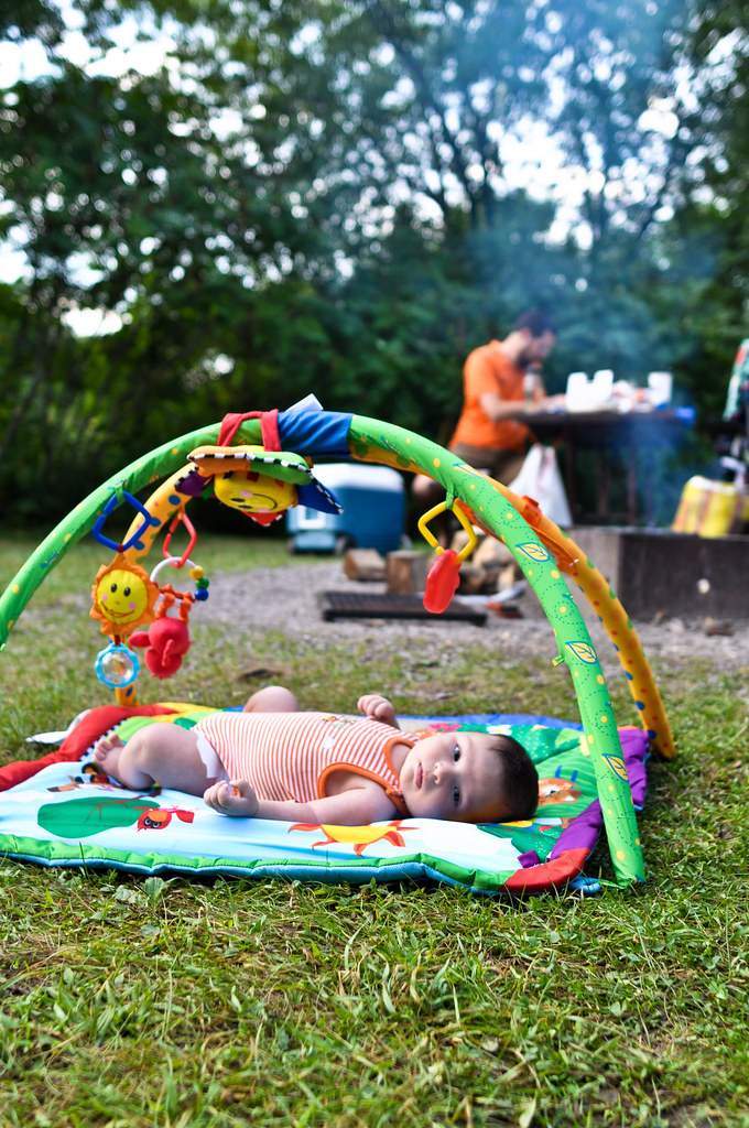 Car Camping with Baby keep baby close to you at all times