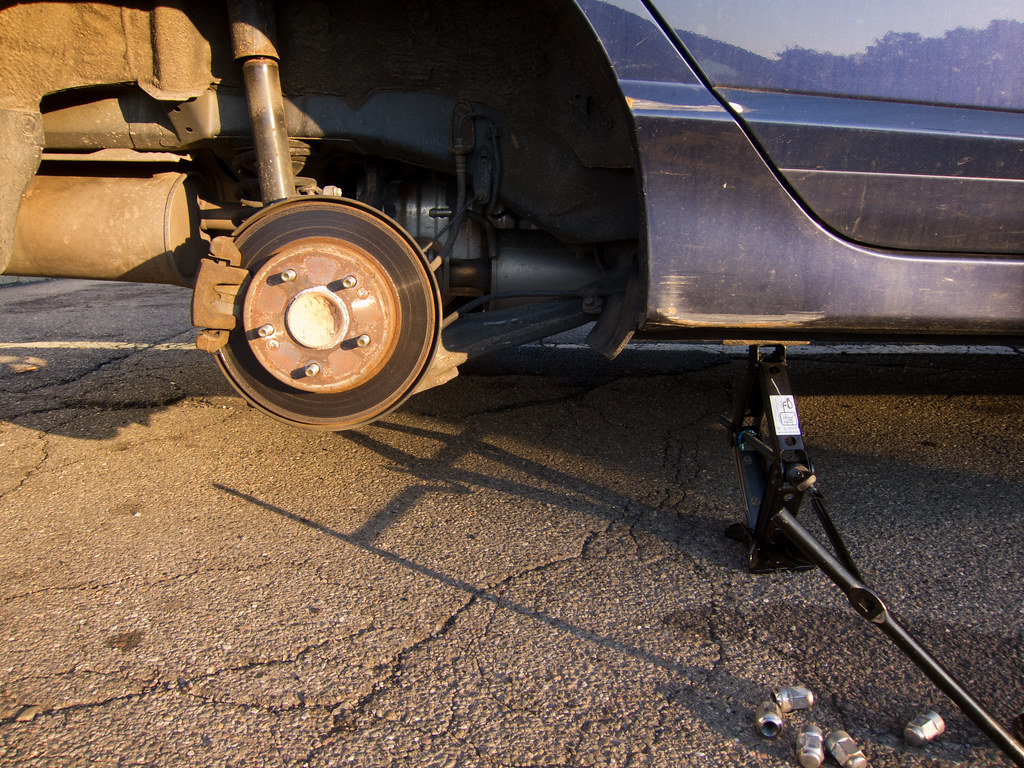 Car Camping with Kids take spare tire, jack and tire iron