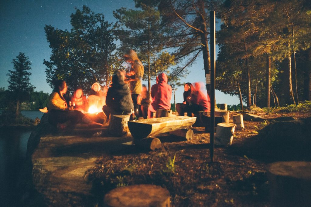 Campfire Mac N Cheese camping is a social activity