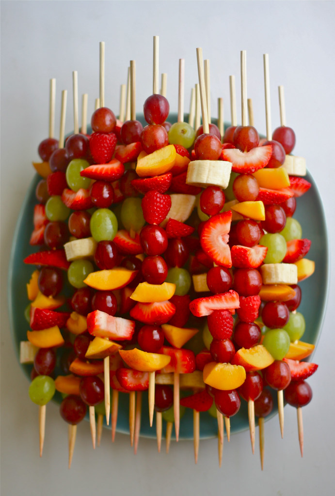 Camping Themed Snacks Fruit Kabobs
